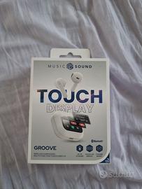 cuffie bluetooth music sound touch display groove