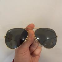 Occhiali da sole Ray-Ban a goccia dorate