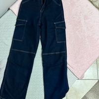 Jeans cargo blu scuro