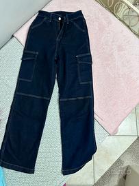 Jeans cargo blu scuro