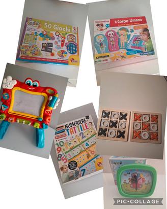 5 giochi educativi 3/6anni + sveglia