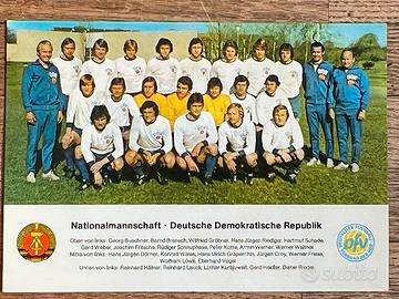 DDR 1976 NATIONALANNSCHAFT Postkarte Fußball card 