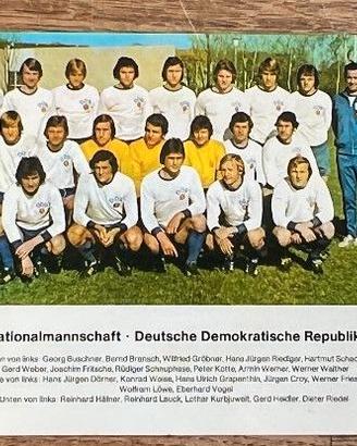 DDR 1976 NATIONALANNSCHAFT Postkarte Fußball card 