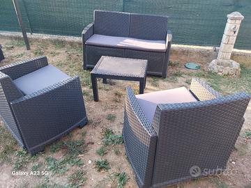 Set da giardino in rattan 