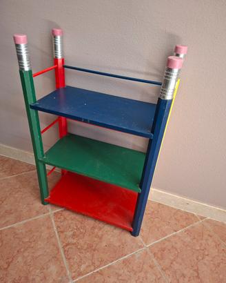 scaffale cameretta in legno