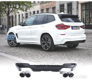 DIFFUSORE BMW X3 G01 LOOK M PERFORMANCE NERO LUCID