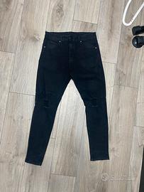 Jeans skinny neri strappati