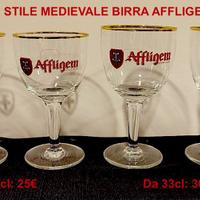2 COPPIE DI CALICI MEDIEVALI, BIRRA AFFLIGEM