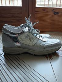 scarpe Nero Giardini argento