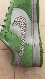 🌿 Nike Dunk Low Safari Swoosh "Chlorophyll" Green