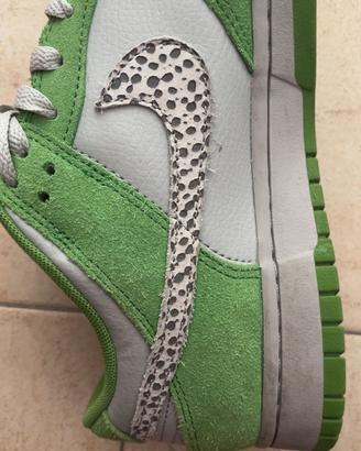 🌿 Nike Dunk Low Safari Swoosh "Chlorophyll" Green