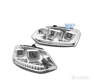 FARI DIURNI VOLKSWAGEN POLO 6R 09-14 A LED A FORMA