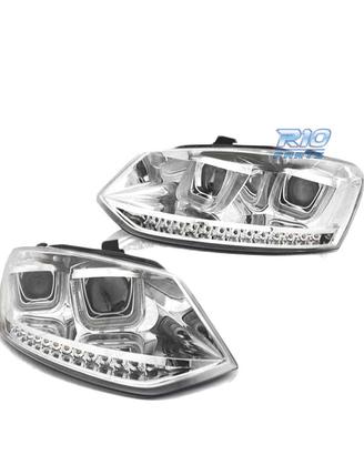 FARI DIURNI VOLKSWAGEN POLO 6R 09-14 A LED A FORMA