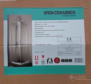 vetro doccia 90cm scorrevole