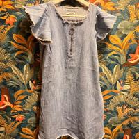 Vestito Pull&Bear denim chiaro con volant e zip