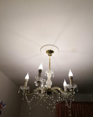 Lampadario più abat jour tipo murano
