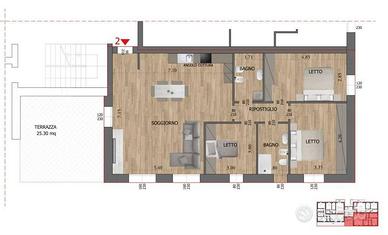 Appartamento di 144 m² con 4 locali e box auto a R