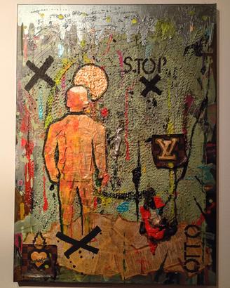 Quadro 50x70 materico fatto a mano  pezzo unico 