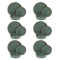 Servizio 18 piatti ceramica Autumn Pepper verde