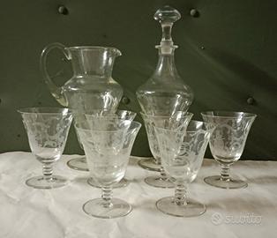 SERVIZIO IN CRISTALLO VINTAGE BOEMIA 