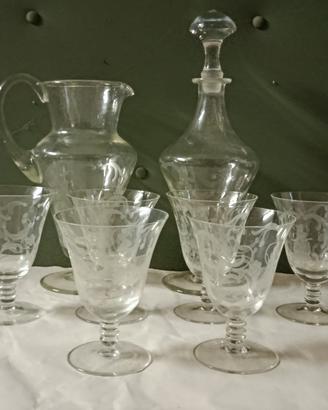 SERVIZIO IN CRISTALLO VINTAGE BOEMIA 