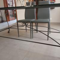 Tavolo ferro e vetro