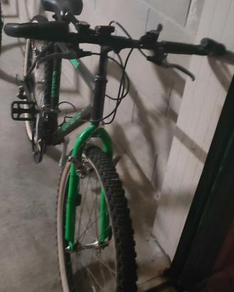 Mountain bike verde e nera