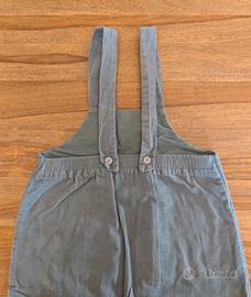 Salopette bambino Cotton Fish velluto 18 mesi