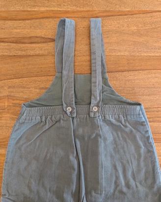 Salopette bambino Cotton Fish velluto 18 mesi