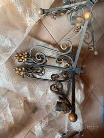 lampadario in ferro battuto