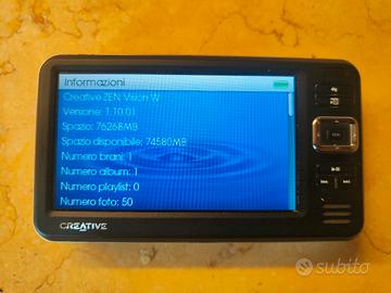 Lettore MP3 Creative Zen Vision W