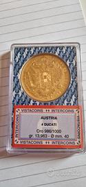 moneta 4 ducati d'oro