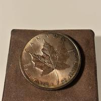 Moneta d’argento 5 dollari Canada foglia d’acero
