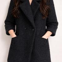 Cappottino nero teddy