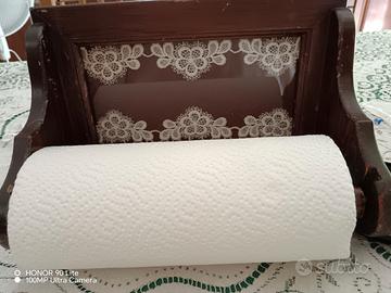 porta Scottex in Legno cm 28 x 17 pizzo 