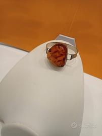 bracciale in ambra baltica e argento 