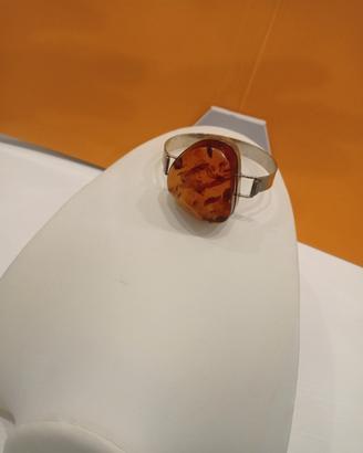 bracciale in ambra baltica e argento 