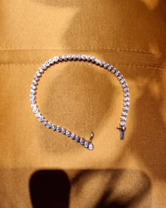 bracciale tipo tennis oro bianco e brillanti