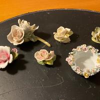 Lotto Rose Porcellana Capodimonte Originale 6 pz.