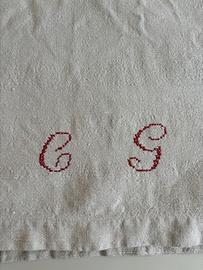 Lenzuolo antico stoffa fatta a mano al telaio