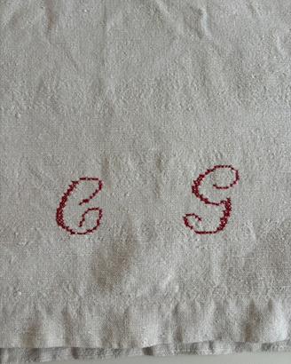 Lenzuolo antico stoffa fatta a mano al telaio