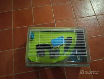 Gabbia per roditori completa con casetta scivolo