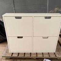 scarpiera in laminato bianco