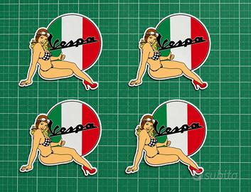 Stickers tipo Vespa vintage molto in voga negli an