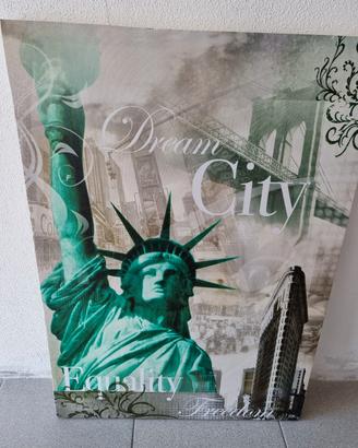 Quadro / Stampa su Tela Moderna "New York - Dream 