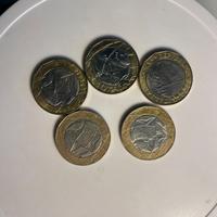 Lotto da 5 monete da 1000 lire Italia 60g ca.