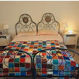 Letto matrimoniale n ferro battuto inizio 1900