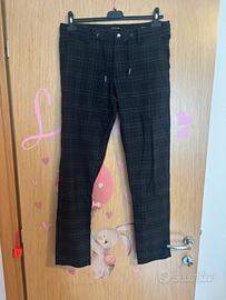 Pantalone elegante uomo in tuta quadrettoni 46