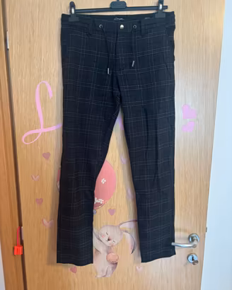 Pantalone elegante uomo in tuta quadrettoni 46