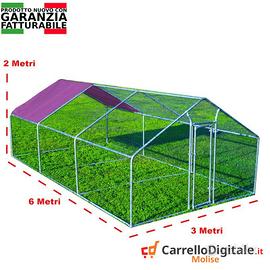 Gabbia Galline 3x6m x 2mH-18mq - violetto